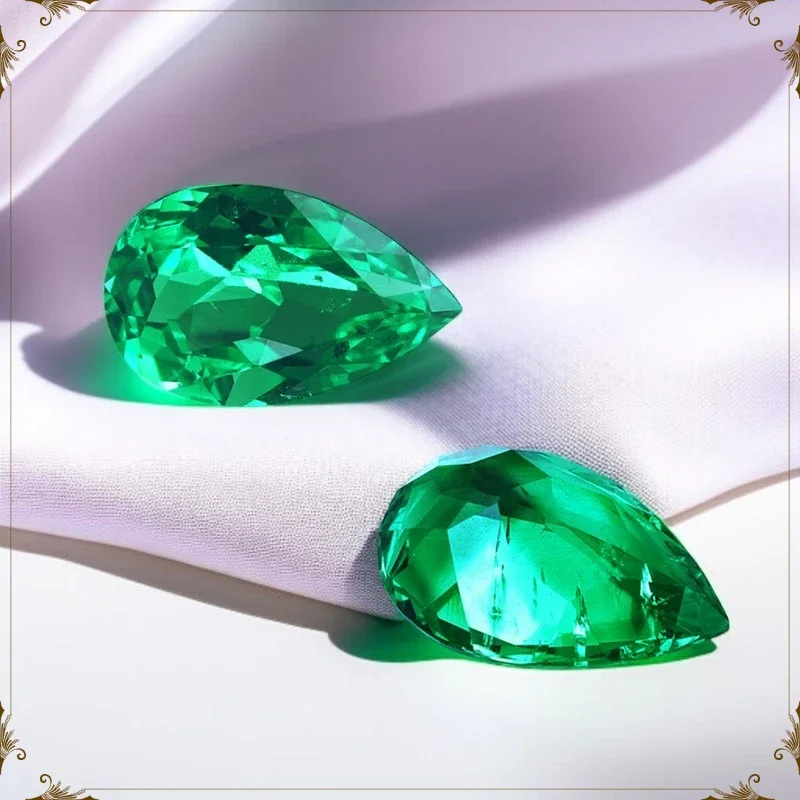 Pear Cut Lab Grown Emerald Colombia Gemstone Rich Content Crack inclusions Jewelry Making Selectable Certificate
Pear Cut Lab Grown Emerald Colombia Gemstone Rich Content Crack inclusions Jewelry Making Selectable Certificate