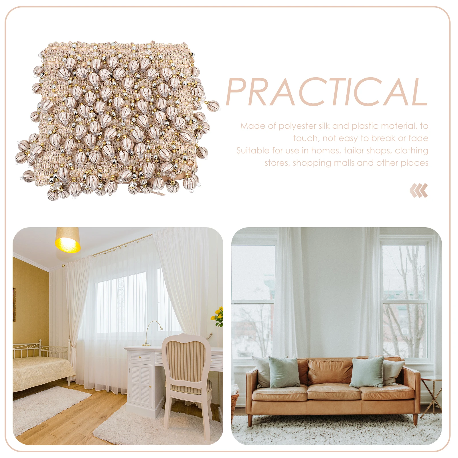 Beaded Fringe Trim Curtain Fringe Trim Bead Lace Pendant Home Textile Tassels Beige Christmas Wedding Banquet Party DIY Project
Beaded Fringe Trim Curtain Fringe Trim Bead Lace Pendant Home Textile Tassels Beige Christmas Wedding Banquet Party DIY Project