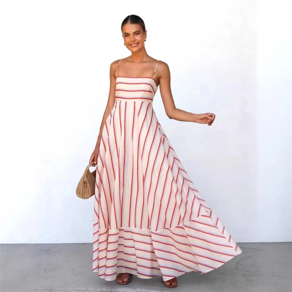 Spaghetti Strap A-line Dress Dresses For Wedding Vestidos Ladies Temperament Elegant Gentle Romantic Vacation Striped Sleeveless
Spaghetti Strap A-line Dress Dresses For Wedding Vestidos Ladies Temperament Elegant Gentle Romantic Vacation Striped Sleeveless
