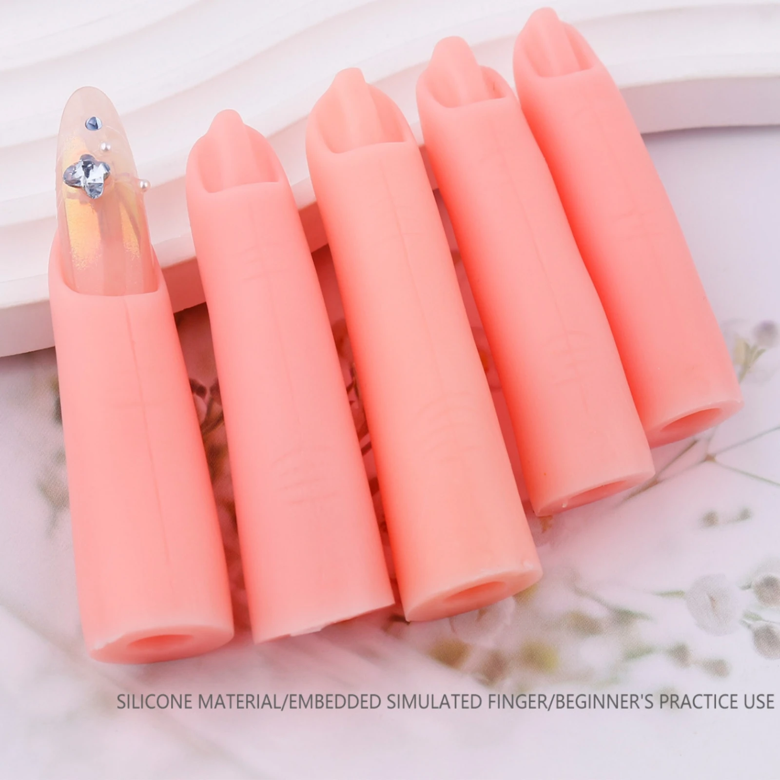 5 Pieces Silicone Practice Finger Flexible Manicure Finger with Hollow Base Manicure Training Tool Lifelike Lightweight
5 Pieces Silicone Practice Finger Flexible Manicure Finger with Hollow Base Manicure Training Tool Lifelike Lightweight
