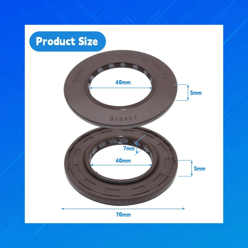 DMHUI Three-piece Combined Oil Seal Set BC40X70X5/7 TCV/DC114516 40x70x5.2mm VITON+ABS Fit for 114690YH Equipment Sealing
DMHUI Three-piece Combined Oil Seal Set BC40X70X5/7 TCV/DC114516 40x70x5.2mm VITON+ABS Fit for 114690YH Equipment Sealing