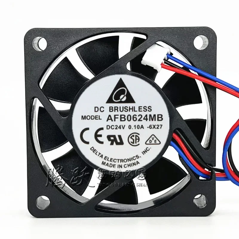 Delta Electronics AFB0624MB DC 24V 0.10A 60x60x15mm 3-Wire Cooling Fan
Delta Electronics AFB0624MB DC 24V 0.10A 60x60x15mm 3-Wire Cooling Fan