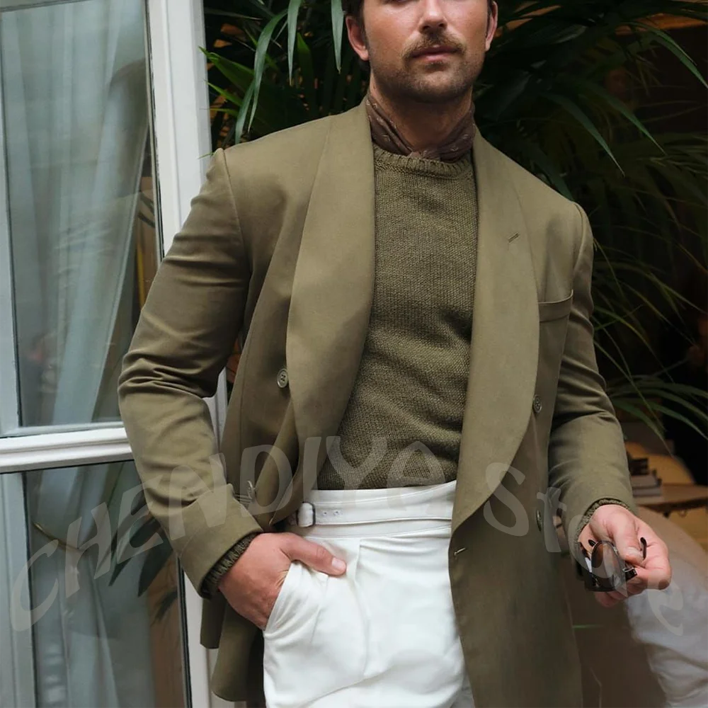 Double Breasted Men's Suit 2 Piece Shawl Lapel Blazer with High Waist Pants Casual Smart Business Outfit for Prom Formal Party
Double Breasted Men's Suit 2 Piece Shawl Lapel Blazer with High Waist Pants Casual Smart Business Outfit for Prom Formal Party