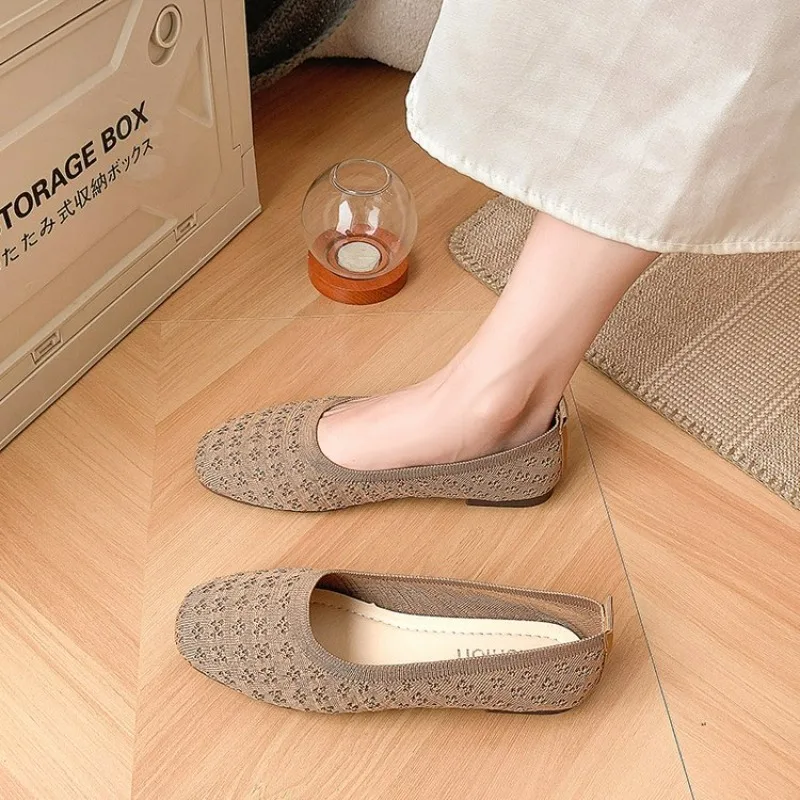 Women Round Toe Flat Shoes Solid Color Knitted Slip on Shoes Casual Breathable Ballet Flats Women Mesh Flat Shoes Loafers Woman
Women Round Toe Flat Shoes Solid Color Knitted Slip on Shoes Casual Breathable Ballet Flats Women Mesh Flat Shoes Loafers Woman