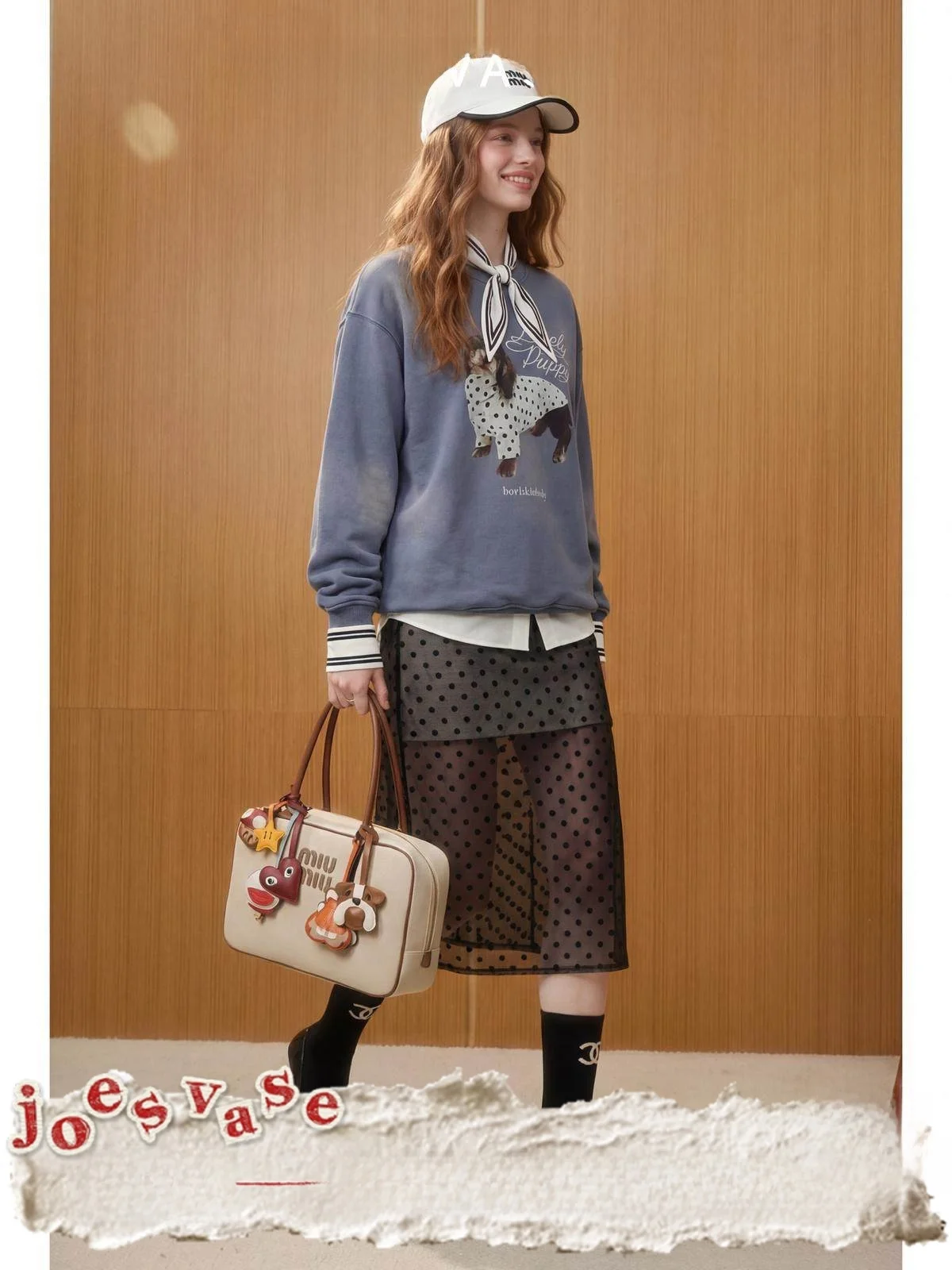 Jeans Blue Fce Sweatirt Women's Spring New Polka Dot Skirt Dog Print Top Loose Fit round Ne Long Sve Casual Sle
Jeans Blue Fce Sweatirt Women's Spring New Polka Dot Skirt Dog Print Top Loose Fit round Ne Long Sve Casual Sle