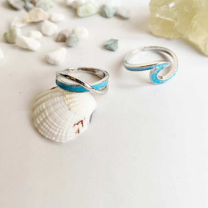 Dropshipping Adjustable Open Size Turquoise Glitter Shinny Wave Infinity Ring Ocean Coastal Boho Stylish Jewelry Accessory
Dropshipping Adjustable Open Size Turquoise Glitter Shinny Wave Infinity Ring Ocean Coastal Boho Stylish Jewelry Accessory