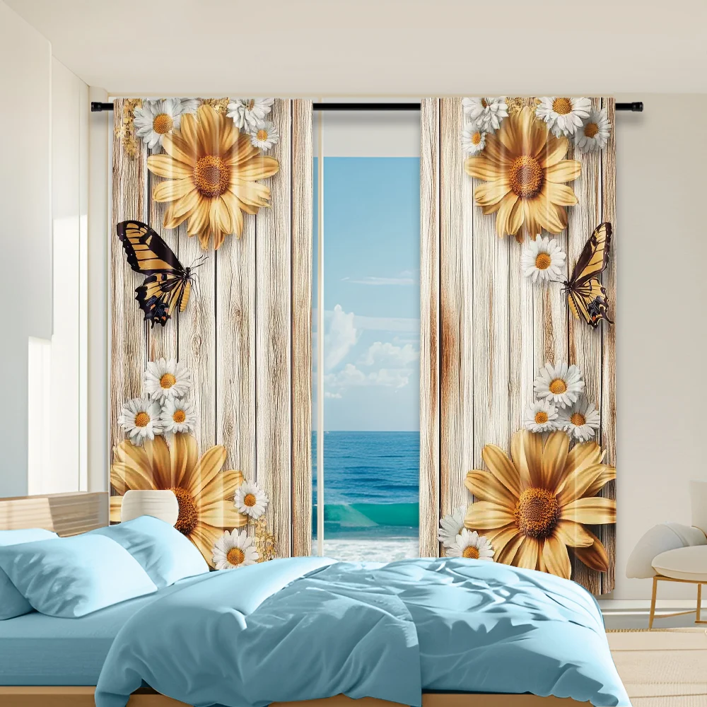 2Pcs Butterfly Floral Print Window Curtains Rod Pocket Decorative Window Drapes Window Treatments For Bedroom Living Room Home
2Pcs Butterfly Floral Print Window Curtains Rod Pocket Decorative Window Drapes Window Treatments For Bedroom Living Room Home