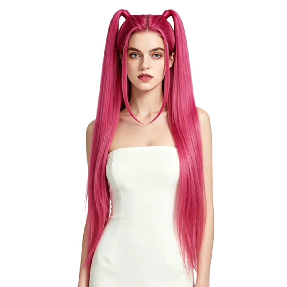 39 Inch Long Straight Double Ponytail Wig Heat Resistant Synthetic Rose Pink Wig For Women Cosplay Halloween Party Daily Wear
39 Inch Long Straight Double Ponytail Wig Heat Resistant Synthetic Rose Pink Wig For Women Cosplay Halloween Party Daily Wear