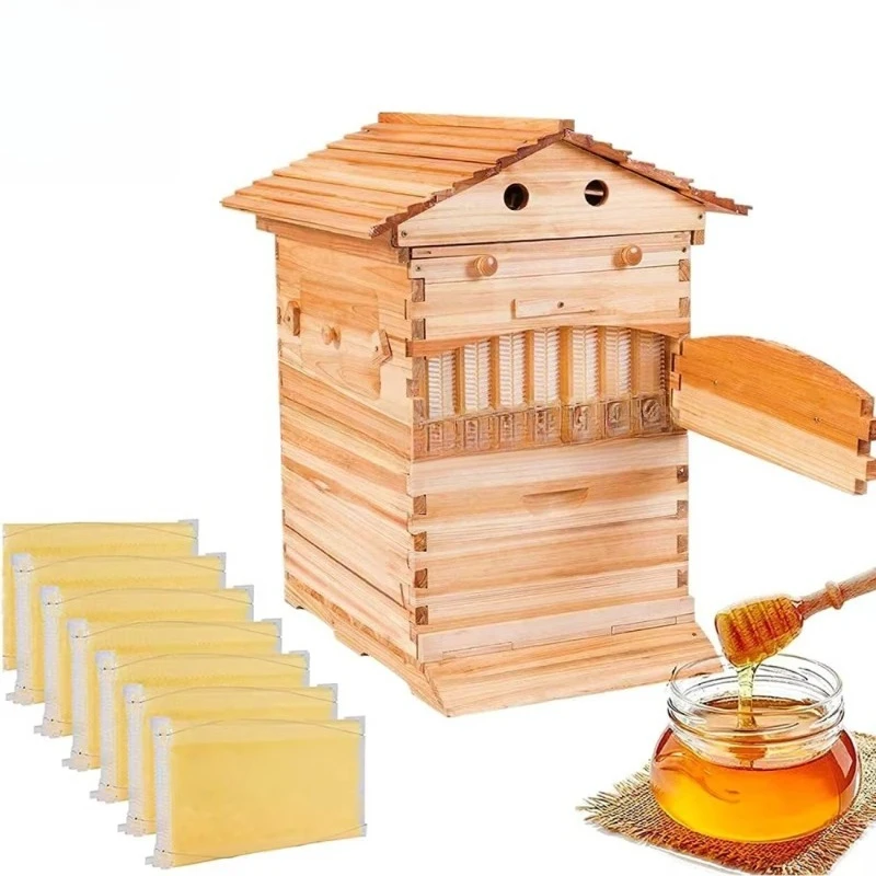 Beehive Automatic Flowing Bee Hives Boxes Kit Food Grade Beekeeping with 7PCS Honey Flowing Frame for Beekeeper
Beehive Automatic Flowing Bee Hives Boxes Kit Food Grade Beekeeping with 7PCS Honey Flowing Frame for Beekeeper