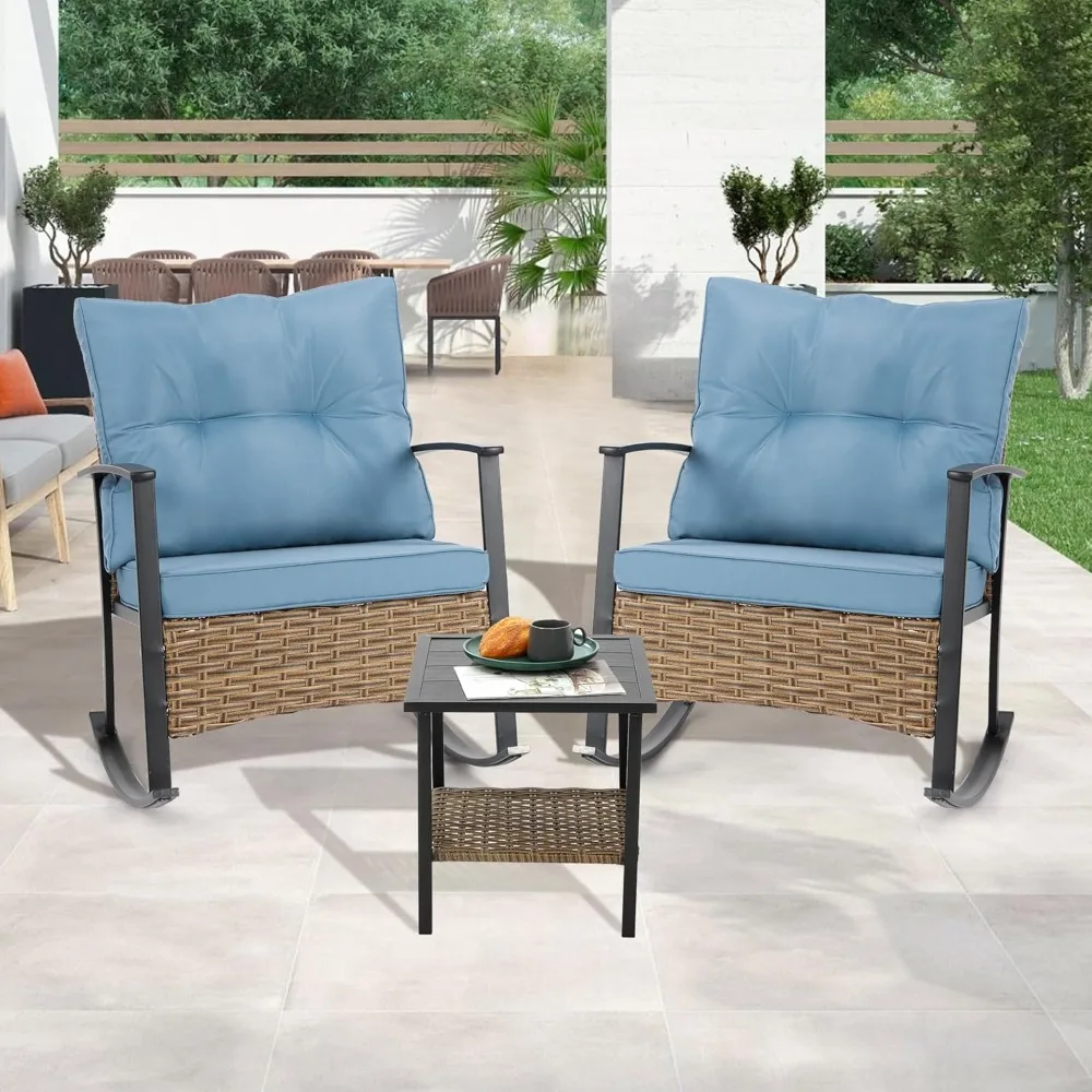 Wicker Rocking Chairs for Outdoors, Patio Rocking Chairs Set of 2, 3 Piece Patio Furniture Set, Small Outdoor Set for Porch,
Wicker Rocking Chairs for Outdoors, Patio Rocking Chairs Set of 2, 3 Piece Patio Furniture Set, Small Outdoor Set for Porch,