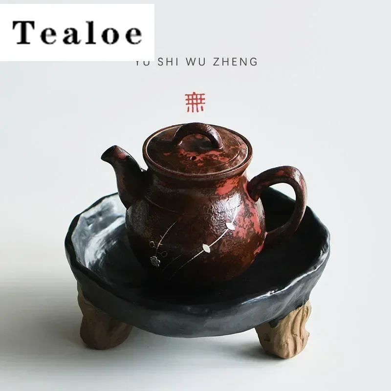Creative Coarse Pottery Tripod Plate Japanese Black Daily Small Dishes Utensils Fruit Snack Plates Handmade Pot Beraing Tea Tray
Creative Coarse Pottery Tripod Plate Japanese Black Daily Small Dishes Utensils Fruit Snack Plates Handmade Pot Beraing Tea Tray