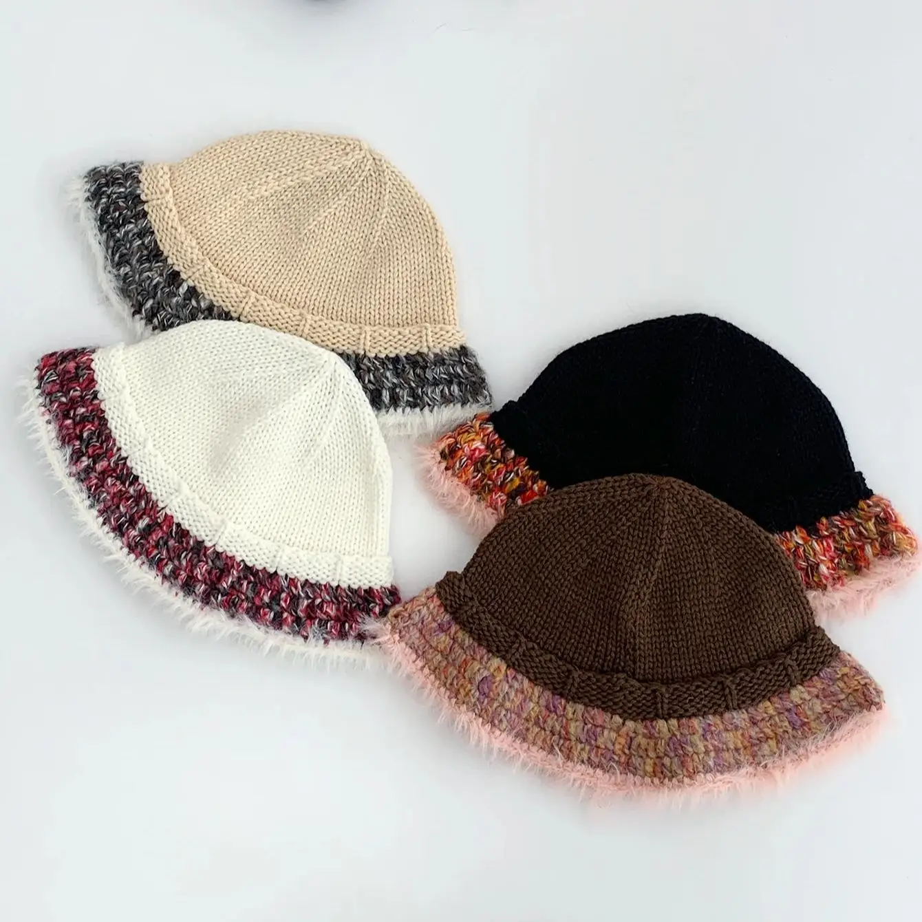 Mixed Color Edge Wool Knitted Basin Hat for Women Autumn and Winter Warm Color Matching Fisherman Hat Fashionable and Versatile
Mixed Color Edge Wool Knitted Basin Hat for Women Autumn and Winter Warm Color Matching Fisherman Hat Fashionable and Versatile