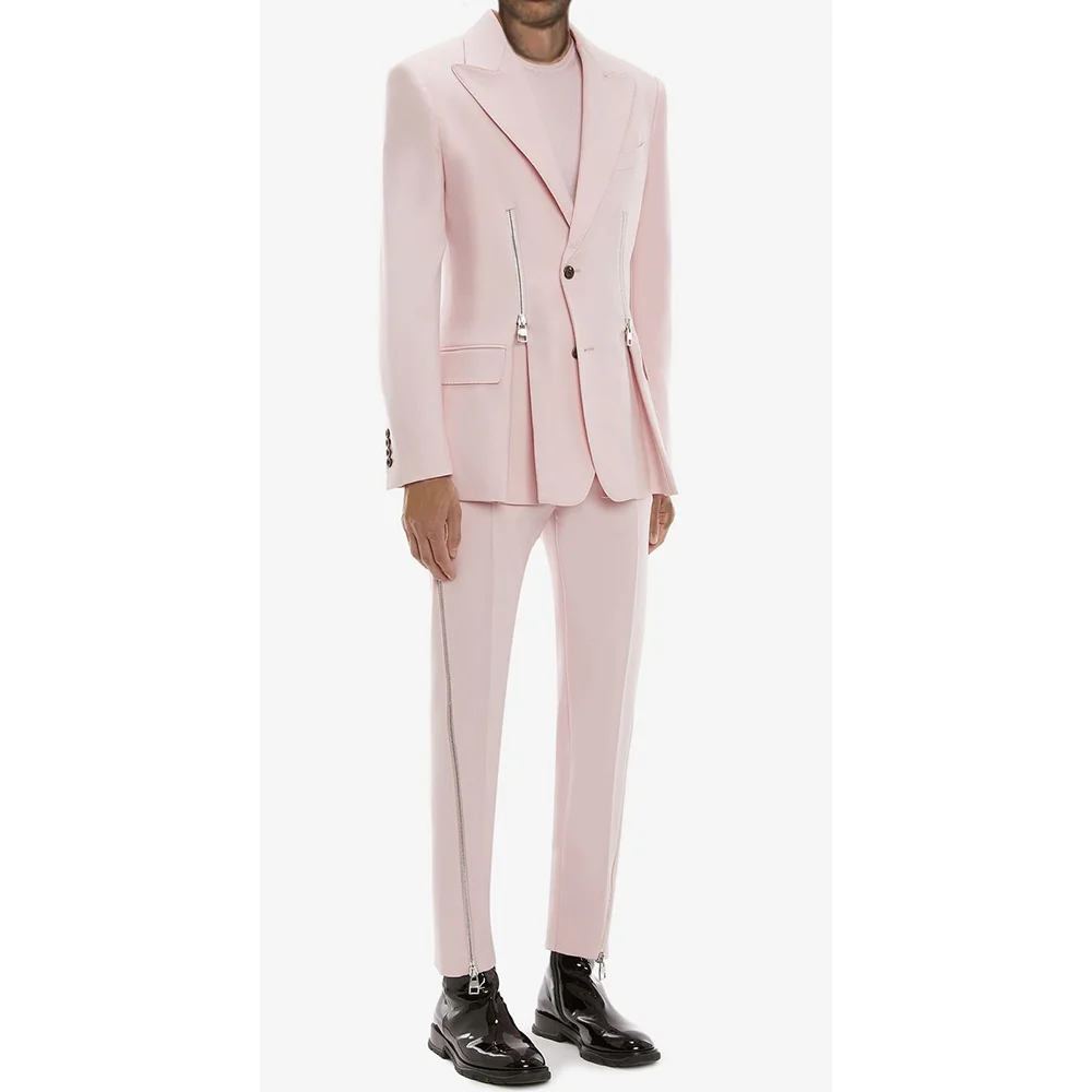 2 Pieces Men's Suits Unique Zipper Design Fashion Male Suit Set Party Prom Chic Clothing Blazer+Pants
2 Pieces Men's Suits Unique Zipper Design Fashion Male Suit Set Party Prom Chic Clothing Blazer+Pants