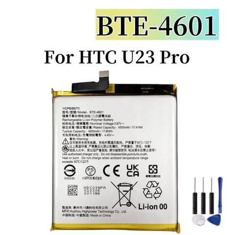 New Battery BTE-4601 4500mAh Battery For HTC U23 Pro mobile phone Battery +Free Tools