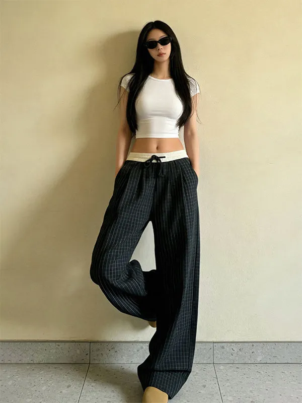 Trendy Casual Plaid Wide Leg Pants Color Block Design Lightweight American Lazy Style Couple's Spring Cotton Trousers
Trendy Casual Plaid Wide Leg Pants Color Block Design Lightweight American Lazy Style Couple's Spring Cotton Trousers