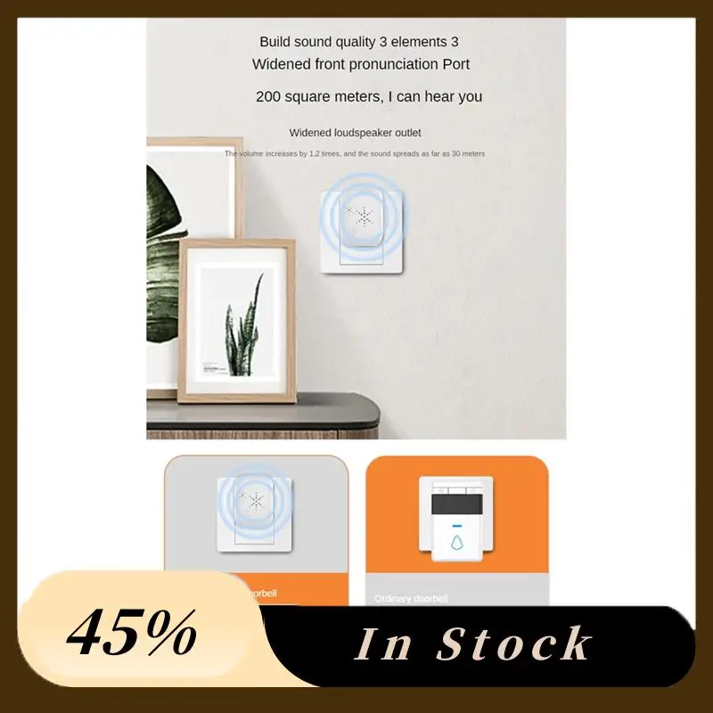 A60Z Top Outdoor Wireless Doorbell Waterproof House Chime Kit Remote Home Garden Self Smart Power Generation Doorbell EU Plug
A60Z Top Outdoor Wireless Doorbell Waterproof House Chime Kit Remote Home Garden Self Smart Power Generation Doorbell EU Plug