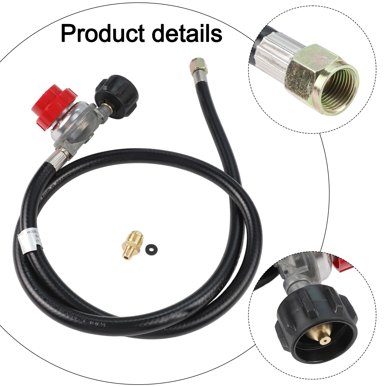Red Adjustable Pressure Regulator Adjustable Gas Regulator For Appliances Leak-Free Operation 4 Feet Long Hose Brass Connections
Red Adjustable Pressure Regulator Adjustable Gas Regulator For Appliances Leak-Free Operation 4 Feet Long Hose Brass Connections