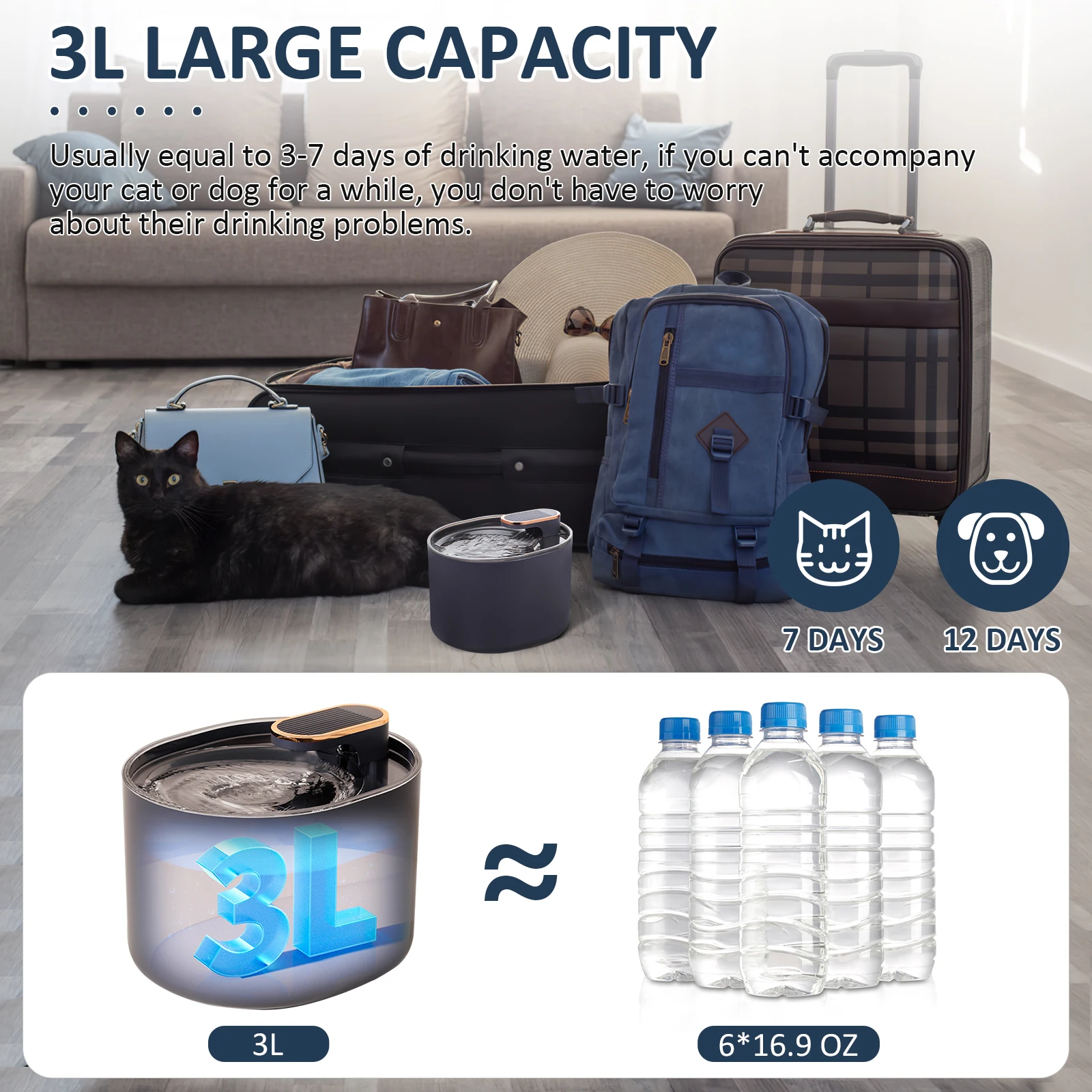 3L Automatic Electric Pet Water Fountain for Cats Dogs Blue Premium Silent Pump Filter Cat Bowl Pet Supplies
3L Automatic Electric Pet Water Fountain for Cats Dogs Blue Premium Silent Pump Filter Cat Bowl Pet Supplies