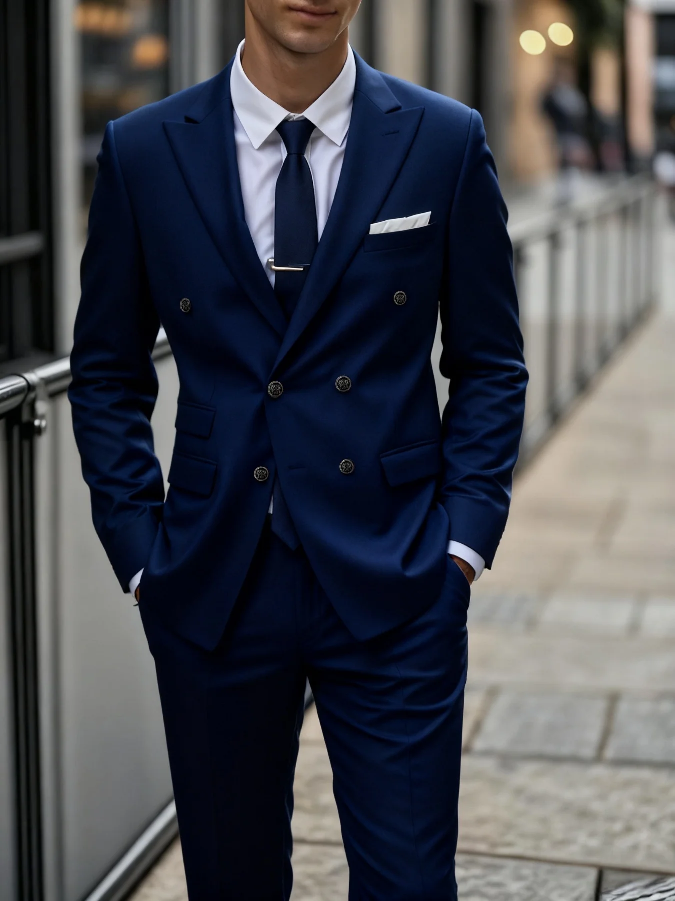 Men's Modern Fit Suit Set Double Breasted Peak Lapel Solid Elegant Office Party Wedding
Men's Modern Fit Suit Set Double Breasted Peak Lapel Solid Elegant Office Party Wedding