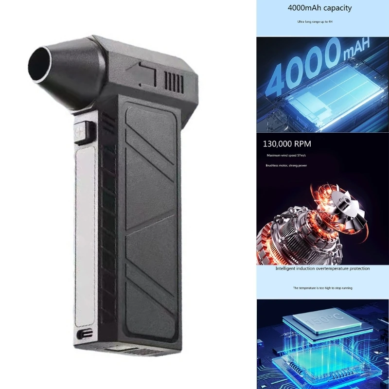 Turbos Jet Fan 130000RPM Fast Speed Brushless Motor Rechargeable Blower Turbocharged Fan Handhelds Turbos Jet Blower
Turbos Jet Fan 130000RPM Fast Speed Brushless Motor Rechargeable Blower Turbocharged Fan Handhelds Turbos Jet Blower