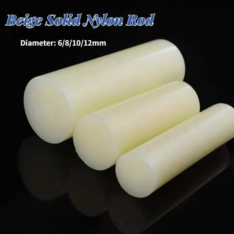 4/10Pcs Diameter 6/8/10/12mm Beige Nylon Rod Plastic Rod Round Rod Wear-resistant Hard Rod Solid Cylinder Length 500mm
4/10Pcs Diameter 6/8/10/12mm Beige Nylon Rod Plastic Rod Round Rod Wear-resistant Hard Rod Solid Cylinder Length 500mm