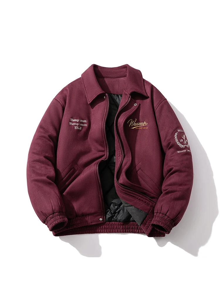 Утепленная замшевая куртка Wassup Lemon в бейсбольном стиле, хлопковое пальто для пар, осенне-зимняя повседневная одежда на молнии с длинными рукавами
Утепленная замшевая куртка Wassup Lemon в бейсбольном стиле, хлопковое пальто для пар, осенне-зимняя повседневная одежда на молнии с длинными рукавами