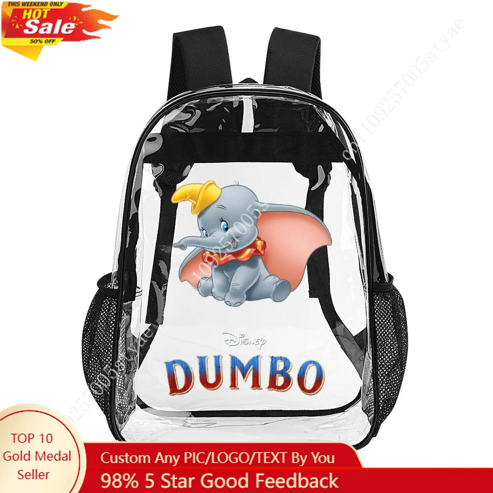 Dumbo Transparent Backpack Disney Cartoon Decorative Bag Design Your Photo Logo Text Customized Party Holiday Gift Cosplay
Dumbo Transparent Backpack Disney Cartoon Decorative Bag Design Your Photo Logo Text Customized Party Holiday Gift Cosplay