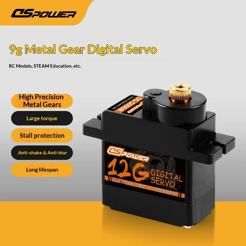 DSPOWER MG90S 12G High Torque Copper Gear Digital Micro Servo Anti Burn For RC Drone Airplane RC Model STEAM Robot
DSPOWER MG90S 12G High Torque Copper Gear Digital Micro Servo Anti Burn For RC Drone Airplane RC Model STEAM Robot