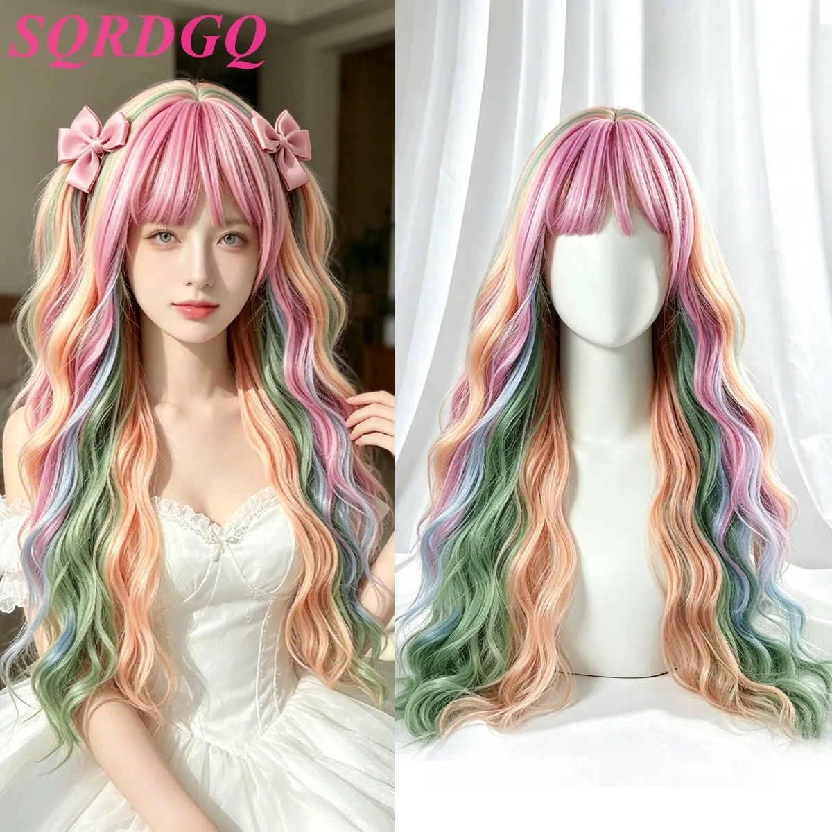 SQRDGQ Colorful Cosplay Wig For Woman High Quality Synthetic Hair Woman Wigs on Sales 24inch Natural Wavy Woman Wigs
SQRDGQ Colorful Cosplay Wig For Woman High Quality Synthetic Hair Woman Wigs on Sales 24inch Natural Wavy Woman Wigs
