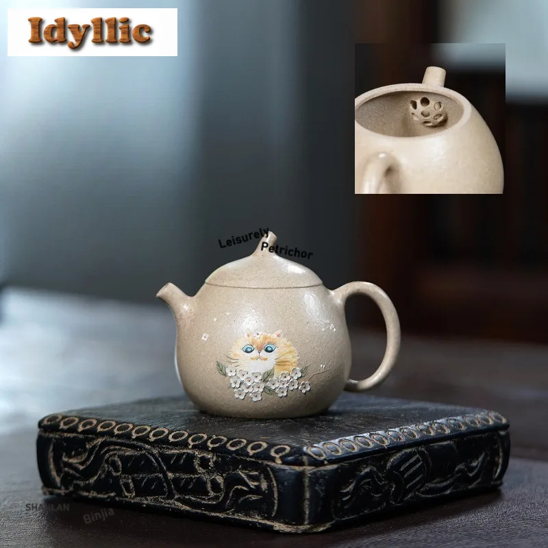 180 мл антикварные чайники из фиолетовой глины Исин ручной работы, маленький кошачий горшок для баклажанов, необработанная руда, белый сегмент, грязевой чайник, чайник Zisha, набор
180 мл антикварные чайники из фиолетовой глины Исин ручной работы, маленький кошачий горшок для баклажанов, необработанная руда, белый сегмент, грязевой чайник, чайник Zisha, набор