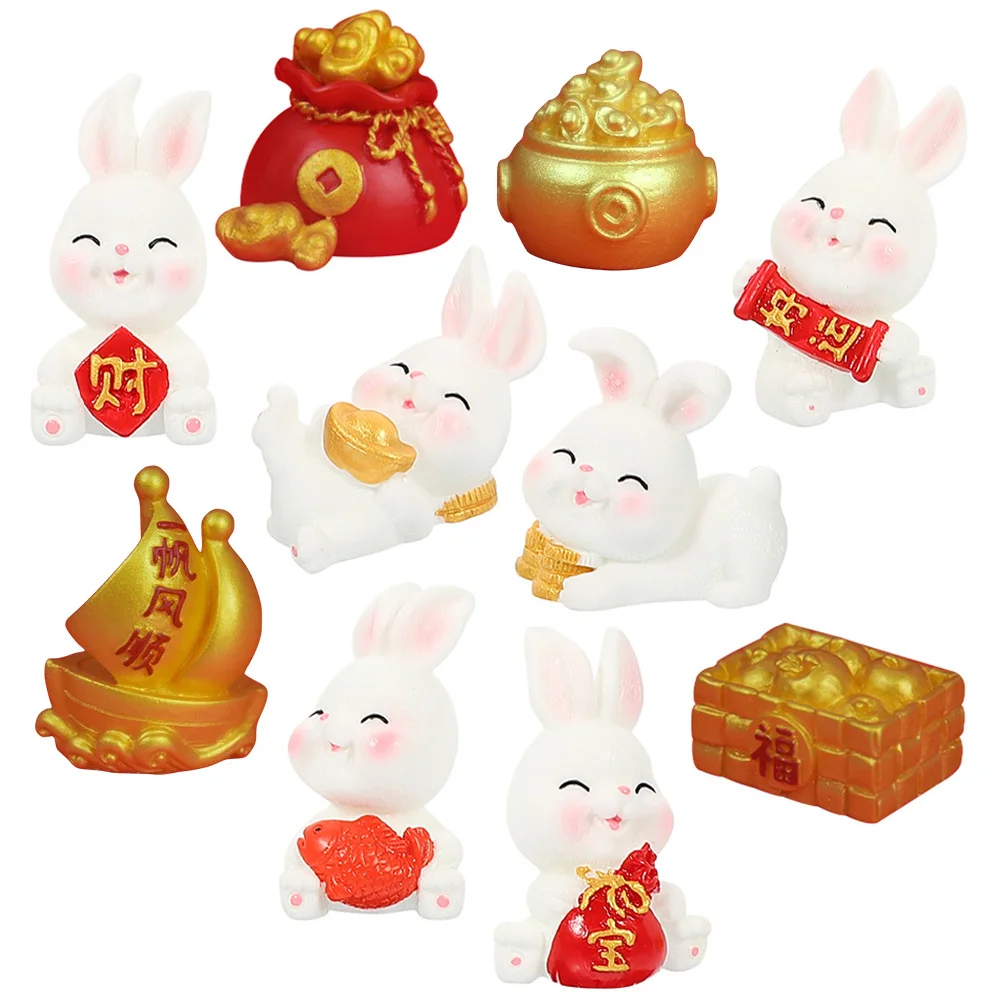 1Set Year of The Rabbit Resin Bunny Ornament Miniature New Year Desktop Mascot Lucky Decorative Easter Mini Garden Statue
1Set Year of The Rabbit Resin Bunny Ornament Miniature New Year Desktop Mascot Lucky Decorative Easter Mini Garden Statue