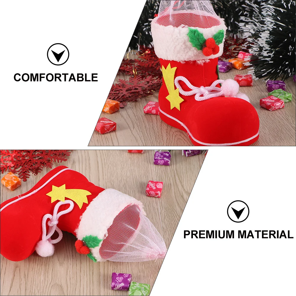 4 Pcs Candy Bag Gift Boots Christmas Goodie Xmas Holiday Plastic Flocking Hanging Pendant
4 Pcs Candy Bag Gift Boots Christmas Goodie Xmas Holiday Plastic Flocking Hanging Pendant