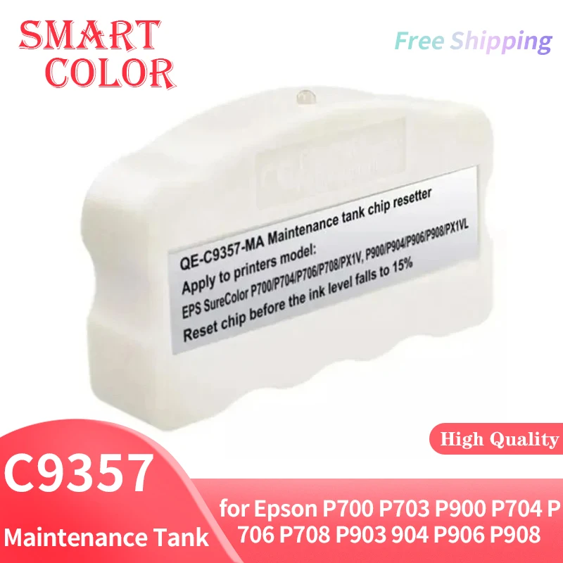 C9357 Коробка резервуара для обслуживания чипов для принтера Epson SureColor P700 P703 P900 P704 P706 P708 P903 904 P906 P908 PX1V PX1VL 
C9357 Коробка резервуара для обслуживания чипов для принтера Epson SureColor P700 P703 P900 P704 P706 P708 P903 904 P906 P908 PX1V PX1VL