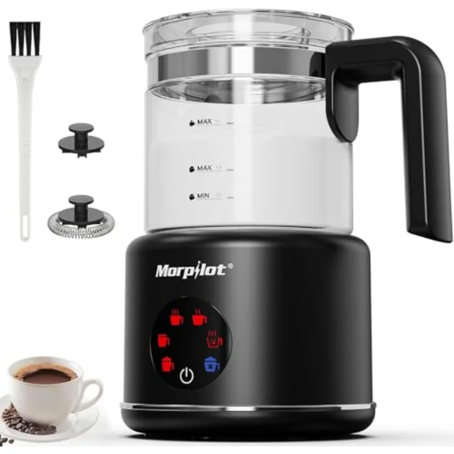 Latte and hot chocolate milk frother for home use black-glass finish stainless steel body 6-in-1 functions froths perfect milk
Latte and hot chocolate milk frother for home use black-glass finish stainless steel body 6-in-1 functions froths perfect milk