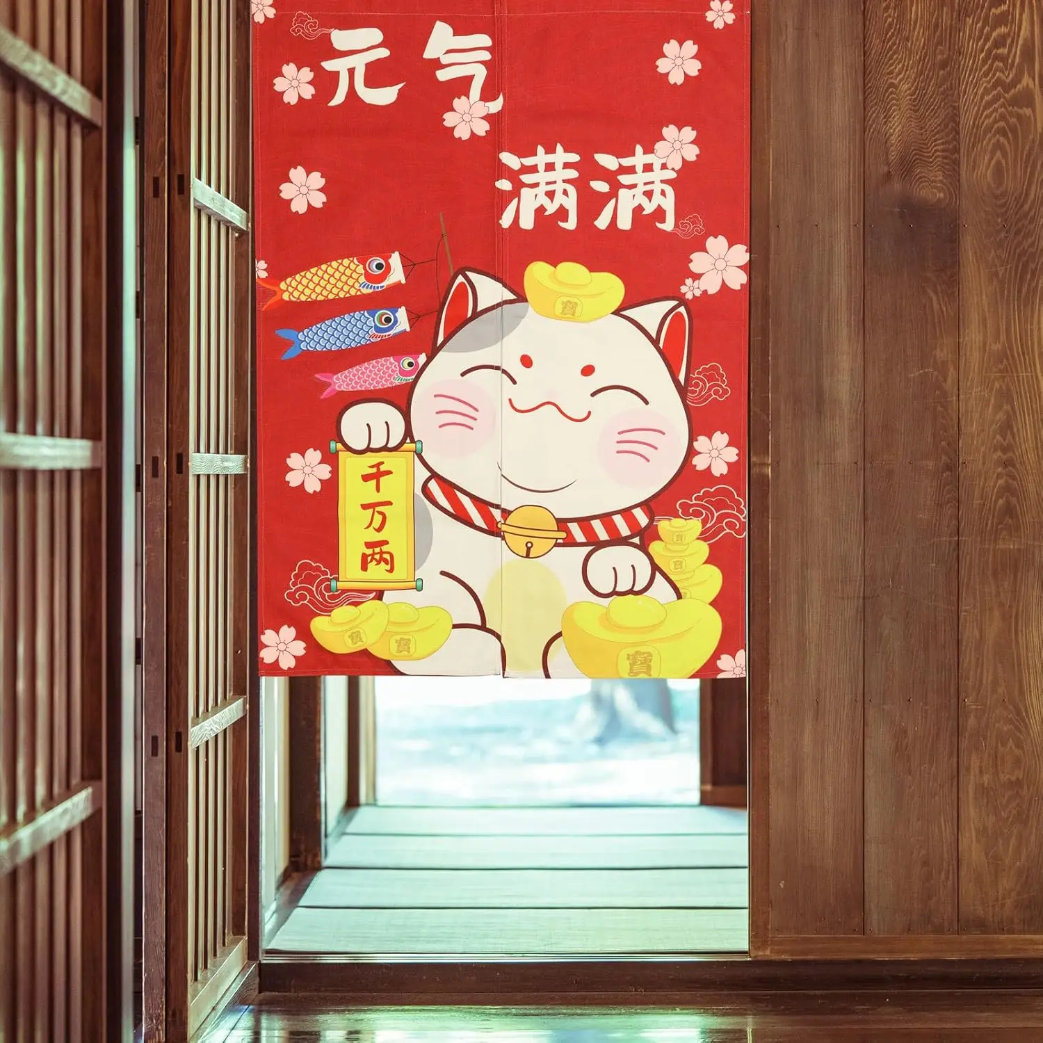 Японская дверная занавеска Lucky Cat, дверной проем, гобелен, красный, ручная работа, перегородка для комнаты Ukiyoe для кухни, украшение дома
Японская дверная занавеска Lucky Cat, дверной проем, гобелен, красный, ручная работа, перегородка для комнаты Ukiyoe для кухни, украшение дома