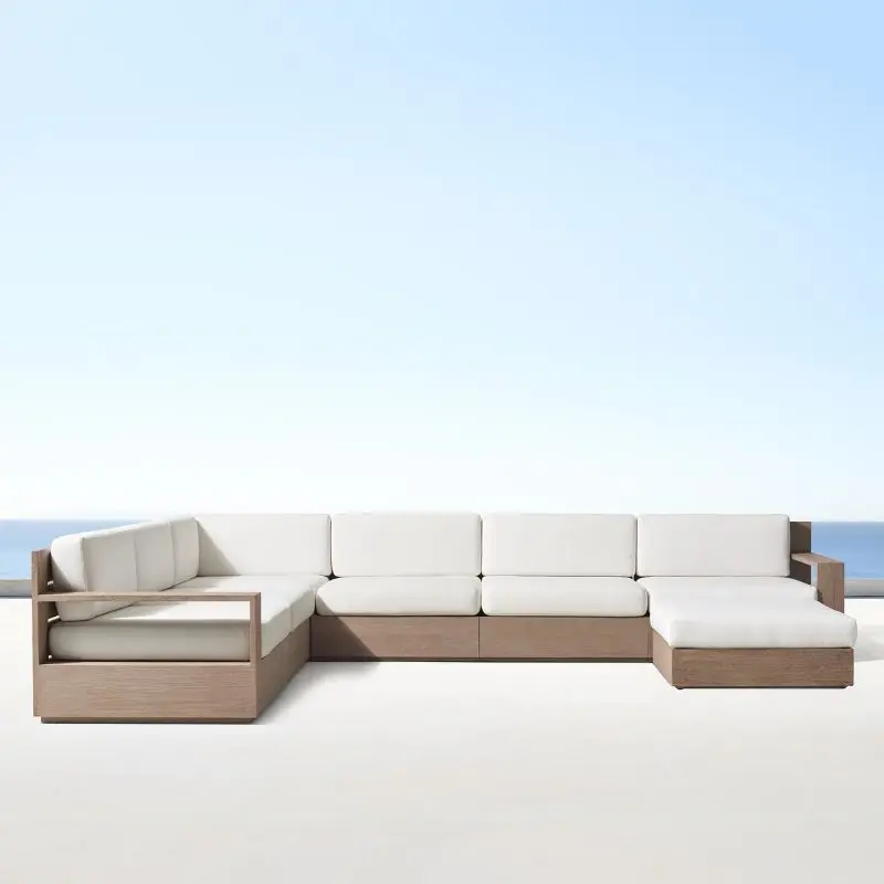 Modern L-Shaped Teak Sofa Set with Coffee Table Anti-Slip Legs European Wholesale
Modern L-Shaped Teak Sofa Set with Coffee Table Anti-Slip Legs European Wholesale