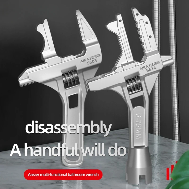 Инструмент для снятия Регулируемый ключ для ванной комнаты, Многофункциональный ключ для небольшого пространства, гайка для ванной комнаты
Инструмент для снятия Регулируемый ключ для ванной комнаты, Многофункциональный ключ для небольшого пространства, гайка для ванной комнаты