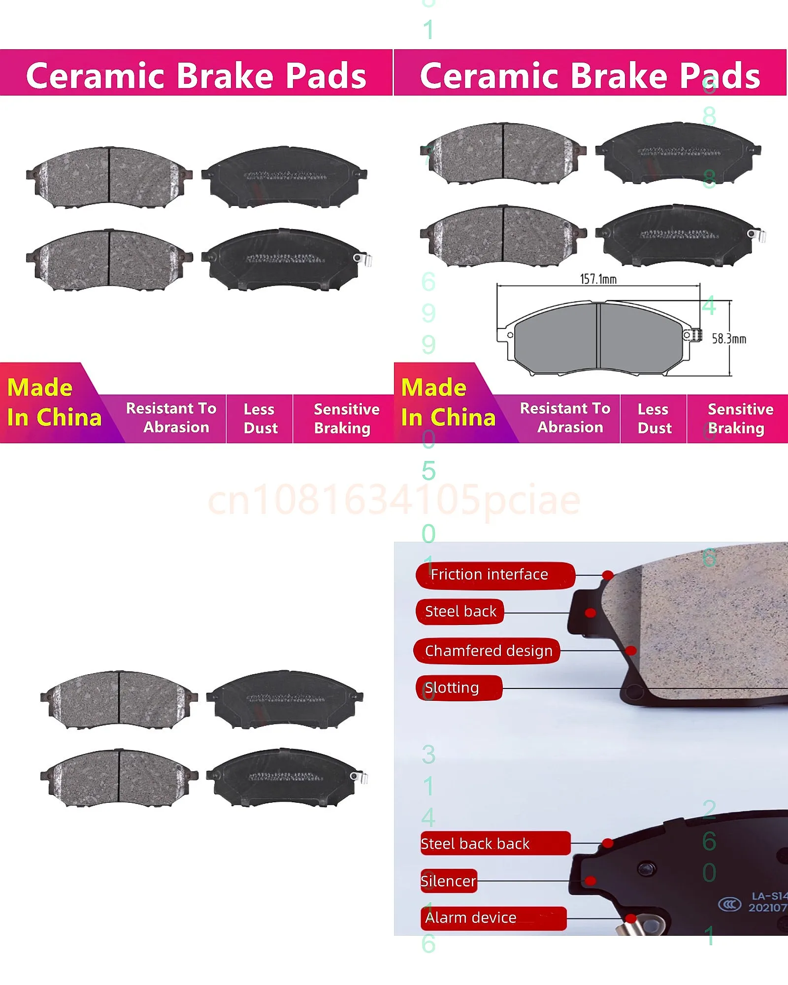 For Infiniti G37 G35 G25 FX45 FX37 FX35 EX37 EX35 Front Ceramic Brake Pads
For Infiniti G37 G35 G25 FX45 FX37 FX35 EX37 EX35 Front Ceramic Brake Pads