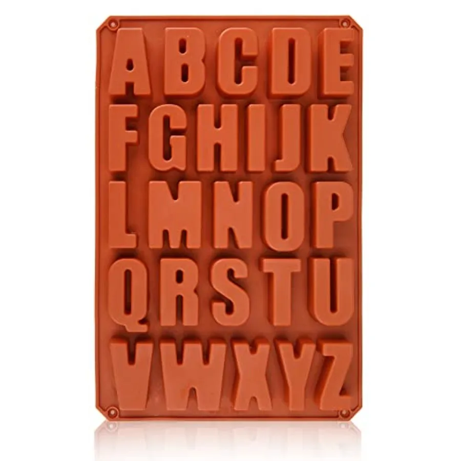 Chocolate Silicone Mold - Larger Alphabet Baking 13.2x8.9x1.3 Inch ABC Kitchen Utensils 26 Cavities Letter for Making Ice Candy
Chocolate Silicone Mold - Larger Alphabet Baking 13.2x8.9x1.3 Inch ABC Kitchen Utensils 26 Cavities Letter for Making Ice Candy
