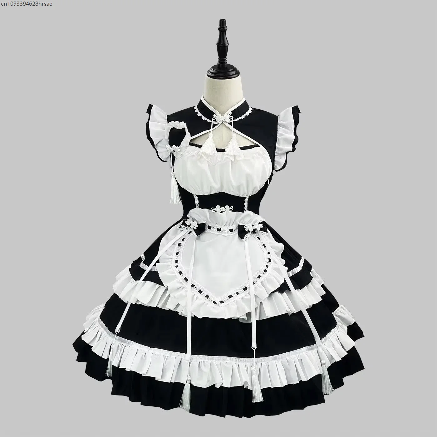 Chinese Style Lolita Black Maid Cosplay Costume Vintage Cheongsam with Apron Anime Dress Carnival Party Wear
Chinese Style Lolita Black Maid Cosplay Costume Vintage Cheongsam with Apron Anime Dress Carnival Party Wear