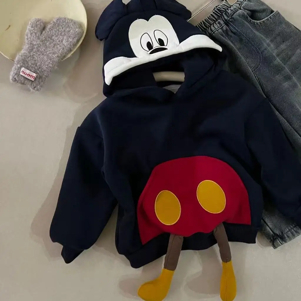 Children's Mickey Mouse Fleece Hoodie Chic 3D Feet Velvet Hooded Top Baby Girls Boys Thickened Warm Long Sleeve Pullover
Children's Mickey Mouse Fleece Hoodie Chic 3D Feet Velvet Hooded Top Baby Girls Boys Thickened Warm Long Sleeve Pullover