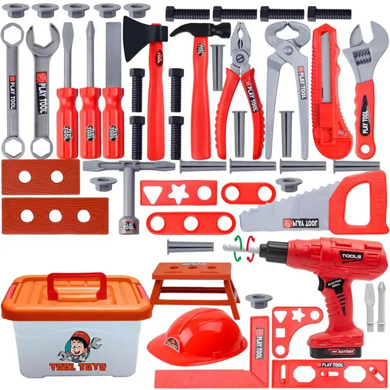 Pretend Play Tool Box Play Pretend Toys For Boys 55PCS Kids Tool Set With Electric Toy Drill Chainsaw Toy Toy Tool Set For
Pretend Play Tool Box Play Pretend Toys For Boys 55PCS Kids Tool Set With Electric Toy Drill Chainsaw Toy Toy Tool Set For