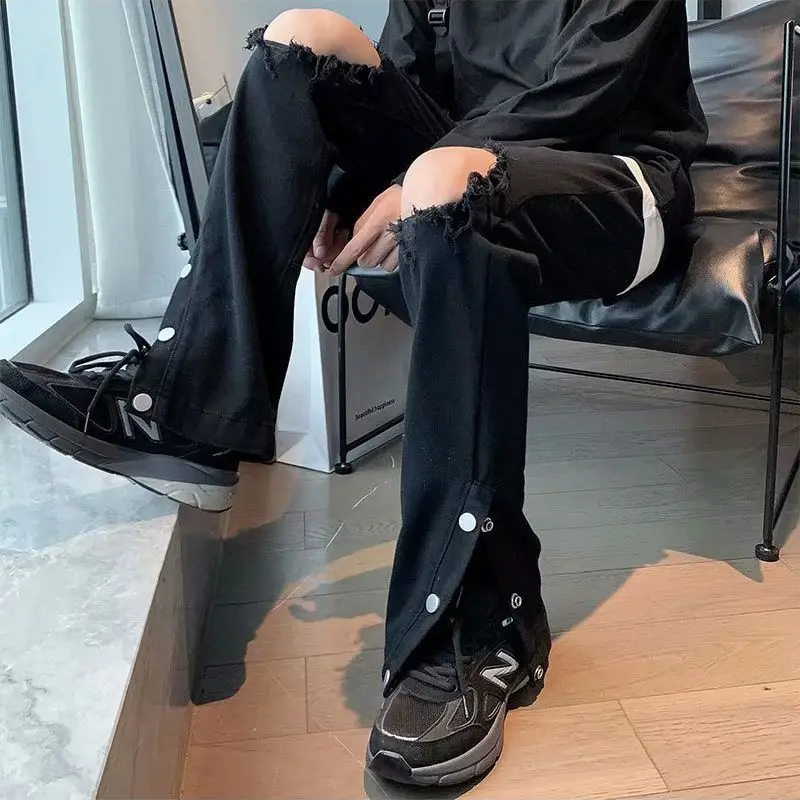 Мужские джинсы k Sle Loose: винтажные рваные джинсы с прямым кроем и расклешенными штанинами, повседневные, молодежные, трендовые
Мужские джинсы k Sle Loose: винтажные рваные джинсы с прямым кроем и расклешенными штанинами, повседневные, молодежные, трендовые