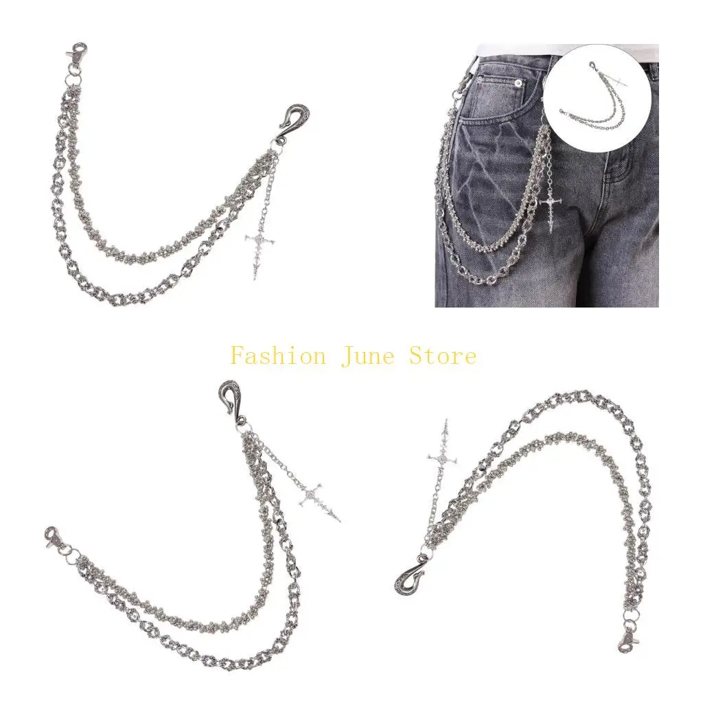 N5KA Retro Gothic Double Layer Trouser Chain Alloy Texture Body Jewelry Unisex Fashion Pants Accessory for Formal Trousers
N5KA Retro Gothic Double Layer Trouser Chain Alloy Texture Body Jewelry Unisex Fashion Pants Accessory for Formal Trousers