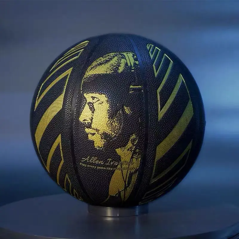 Allen Iverson Black Gold Basketball Ball Official Size 7 PU Material High Quality Outdoor Indoor Sports Match Training Ball
Allen Iverson Black Gold Basketball Ball Official Size 7 PU Material High Quality Outdoor Indoor Sports Match Training Ball