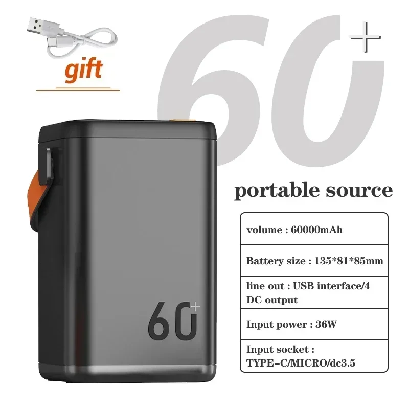 100% NEW Outdoor Emergency Portable Mobile Power Supply Mobile Phone Charger 60000mah Power Bank 100% Large Capacity Power Bank
100% NEW Outdoor Emergency Portable Mobile Power Supply Mobile Phone Charger 60000mah Power Bank 100% Large Capacity Power Bank