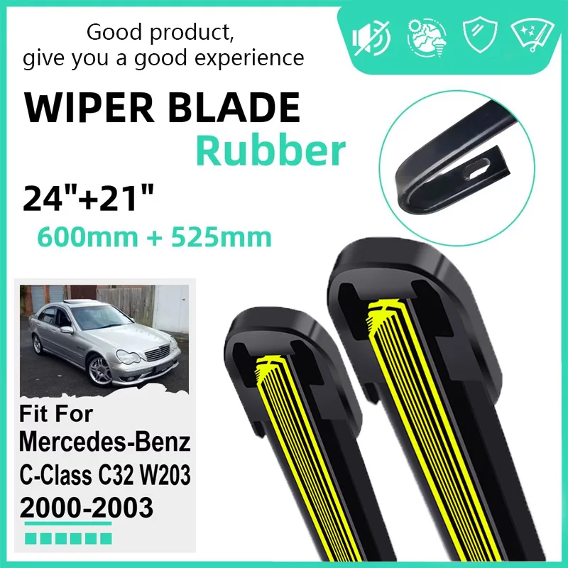 Rubber Car Wiper Blades for Mercedes-Benz C-Class C32 W203 2000-2003 Front Rubber Car Accessories 2000 2001 2002 2003
Rubber Car Wiper Blades for Mercedes-Benz C-Class C32 W203 2000-2003 Front Rubber Car Accessories 2000 2001 2002 2003