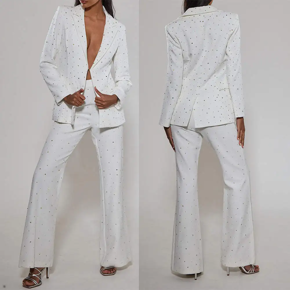 Full Beading Women Wedding Sets Custom Made Crystal Formal Ladies Pants Suits Birthday Party Evening Guest Wear 2 Pieces
Full Beading Women Wedding Sets Custom Made Crystal Formal Ladies Pants Suits Birthday Party Evening Guest Wear 2 Pieces