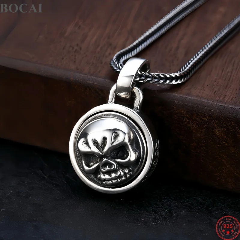New 100% S925 Silver Pendant for Man Women Trendy Personality Dark Aesthetic Style Skull-head Charm Punk Fine Jewelry Wholesale
New 100% S925 Silver Pendant for Man Women Trendy Personality Dark Aesthetic Style Skull-head Charm Punk Fine Jewelry Wholesale