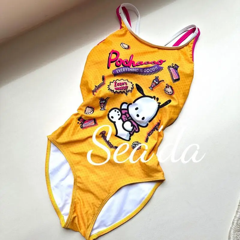 Cute Pochacco Swimsuit Anime Sanrios Jumpsuits Professional Triangular Speed Swimming Suit Girls Student Swimming Pool Swimwear
Cute Pochacco Swimsuit Anime Sanrios Jumpsuits Professional Triangular Speed Swimming Suit Girls Student Swimming Pool Swimwear